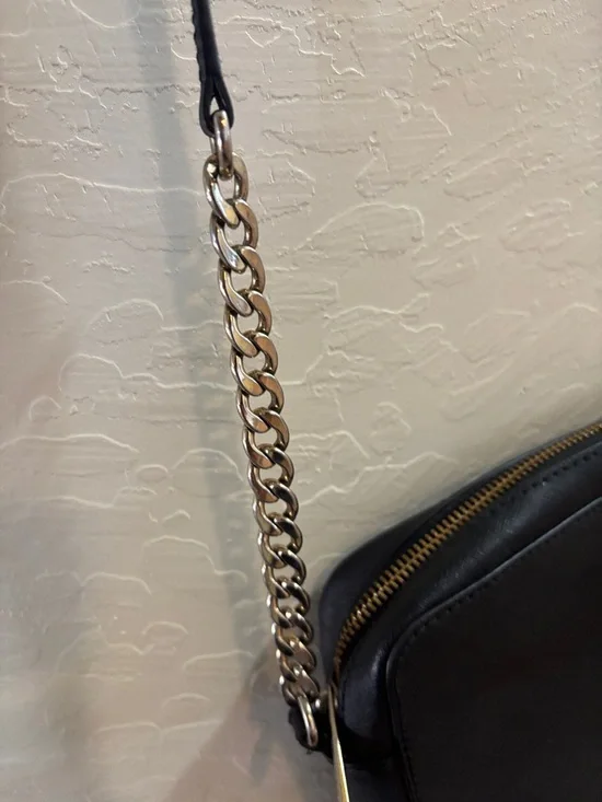 Michael Kors Black Crossbody with Gold-Tone Chain Strap - Picture 2 of 12